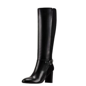 Bandolino Women's Bilya Leather Knee-High Riding Boots Brown - 6